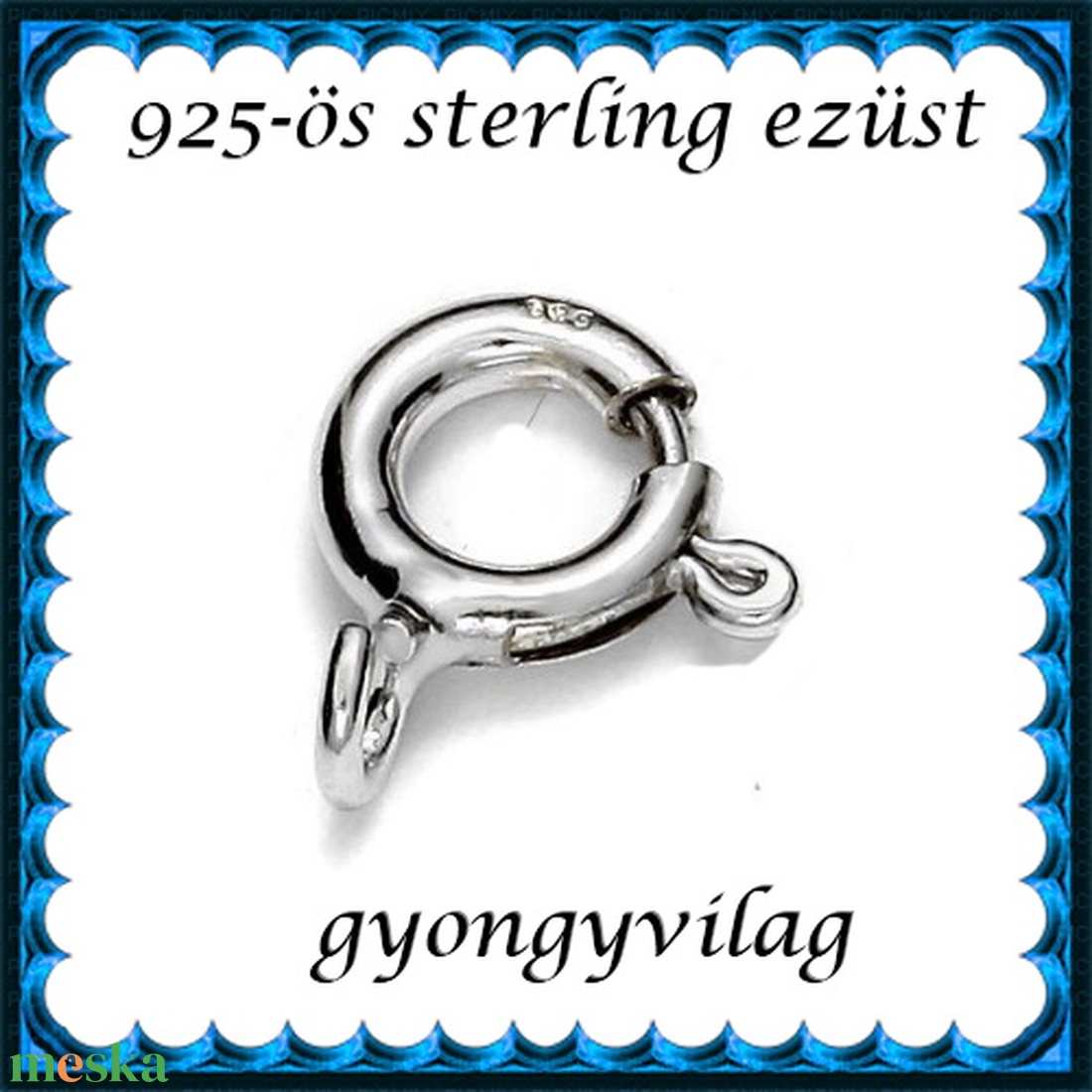 925-ös sterling ezüst ékszerkellék: lánckalocs  ELK 1S 12-10,5 - gyöngy, ékszerkellék - egyéb alkatrész - Meska.hu