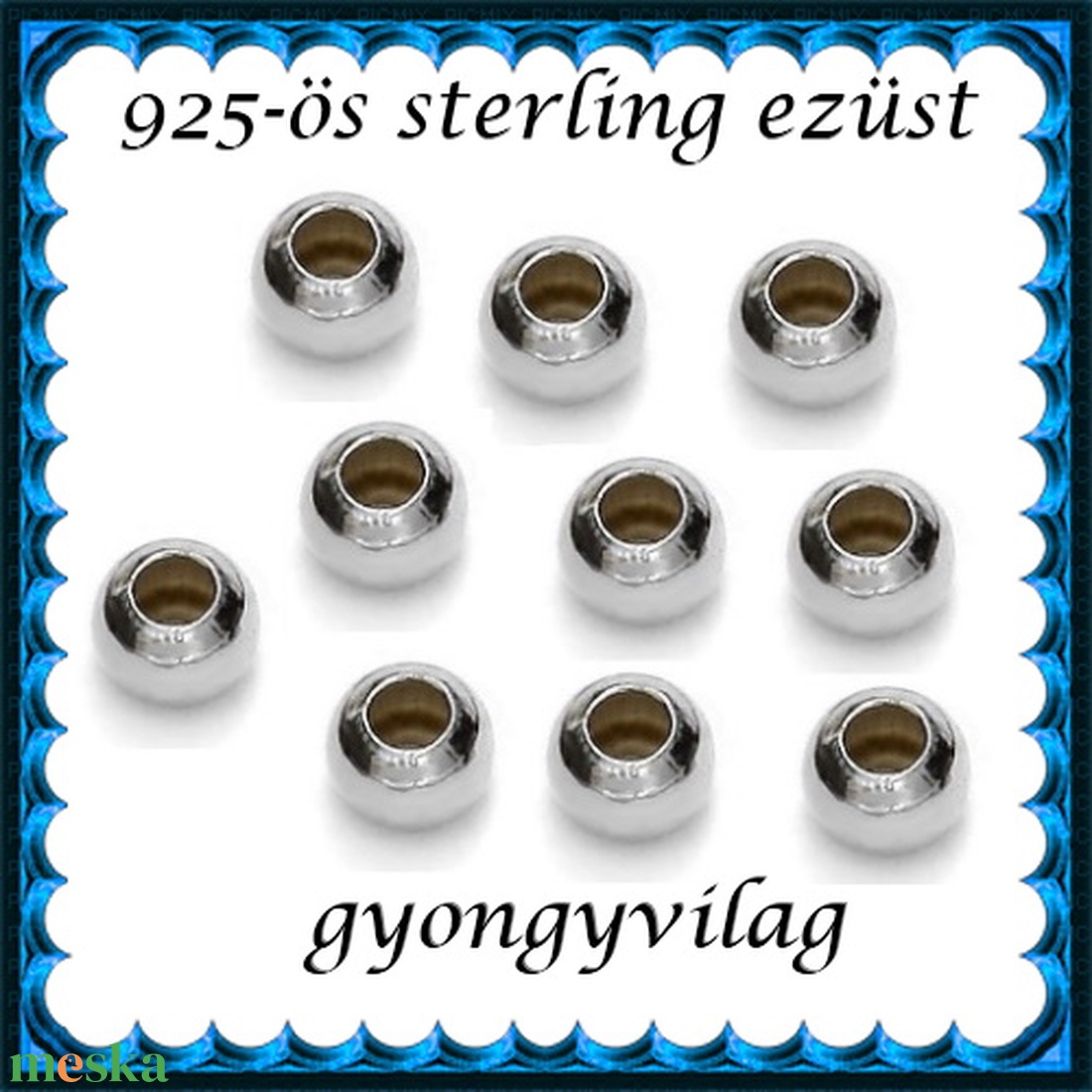 925-ös ezüst köztes / gyöngy / dísz EKÖ 10-1,8e  20db/csomag - gyöngy, ékszerkellék - fém köztesek - Meska.hu