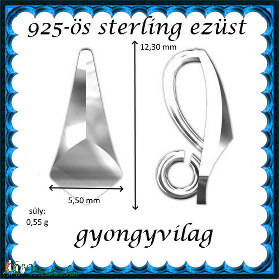 925-ös sterling ezüst ékszerkellék: medáltartó, medálkapocs EMK 94 - kellékek & szerszámok - ékszerkellék - medáltartó, medálkapocs - Meska.hu 925-ös sterling ezüst ékszerkellék: medáltartó, medálkapocs EMK 94 - kellékek & szerszámok - ékszerkellék - medáltartó, medálkapocs - Meska.hu
