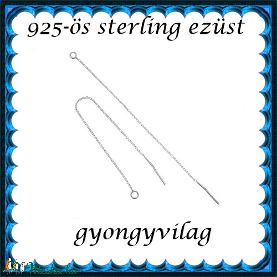 925-ös ezüst fülbevaló kapocs , füllánc EFK BFL 01-110e - gyöngy, ékszerkellék - egyéb alkatrész - Meska.hu 925-ös ezüst fülbevaló kapocs , füllánc EFK BFL 01-110e - gyöngy, ékszerkellék - egyéb alkatrész - Meska.hu