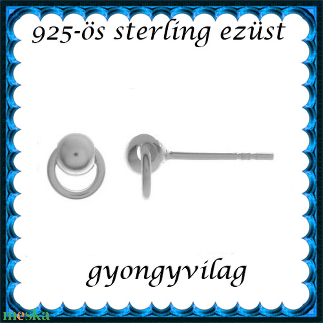 925-ös sterling ezüst ékszerkellék: fülbevalóalap bedugós EFK B 39 - kellékek & szerszámok - ékszerkellék - fülbevaló alap - Meska.hu 925-ös sterling ezüst ékszerkellék: fülbevalóalap bedugós EFK B 39 - kellékek & szerszámok - ékszerkellék - fülbevaló alap - Meska.hu