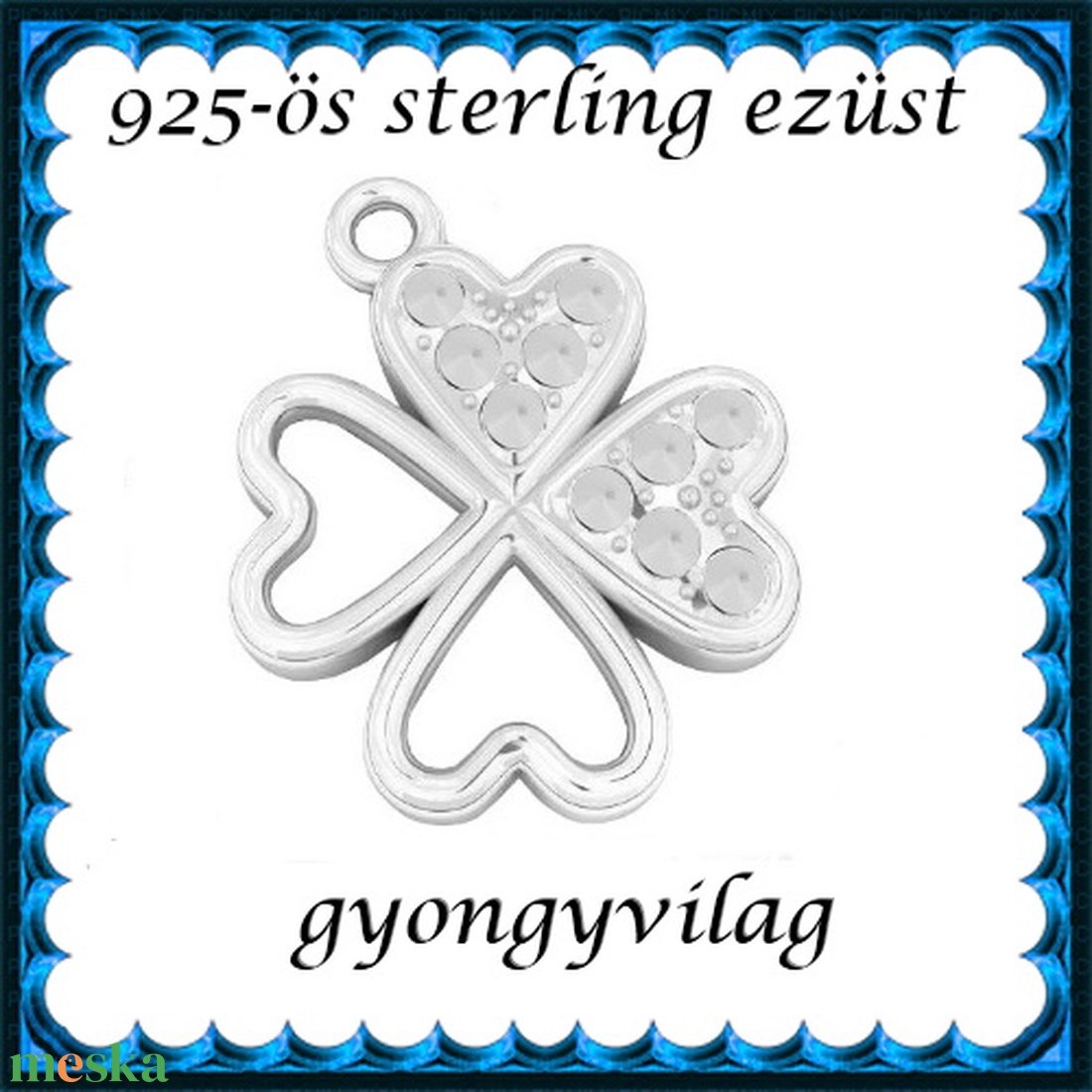 925-ös sterling ezüst ékszerkellék: medál / pandora / fityegő EMTÉ 29 - kellékek & szerszámok - gyöngyfűzés kellékek - cabochon - Meska.hu 925-ös sterling ezüst ékszerkellék: medál / pandora / fityegő EMTÉ 29 - kellékek & szerszámok - gyöngyfűzés kellékek - cabochon - Meska.hu