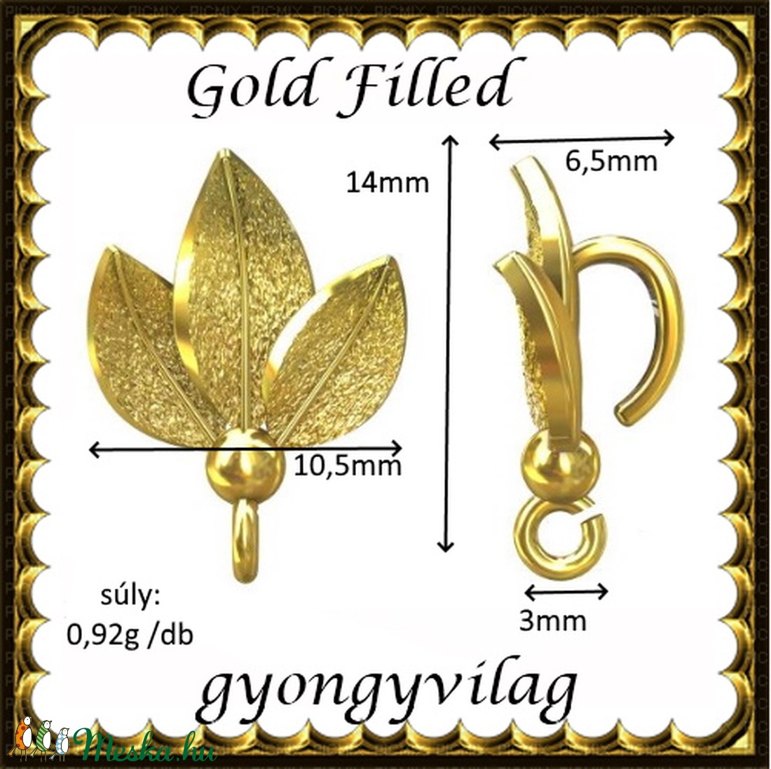925-ös sterling ezüst ékszerkellék: medáltartó, medálkapocs EMK 95g Gold Filled - kellékek & szerszámok - ékszerkellék - medáltartó, medálkapocs - Meska.hu 925-ös sterling ezüst ékszerkellék: medáltartó, medálkapocs EMK 95g Gold Filled - kellékek & szerszámok - ékszerkellék - medáltartó, medálkapocs - Meska.hu