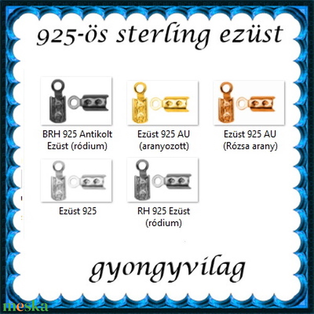 925-ös ezüst lánckapocsvég 3,5mm-es 2db/cs ELK V 08-3,5 - gyöngy, ékszerkellék - egyéb alkatrész - Meska.hu 925-ös ezüst lánckapocsvég 3,5mm-es 2db/cs ELK V 08-3,5 - gyöngy, ékszerkellék - egyéb alkatrész - Meska.hu