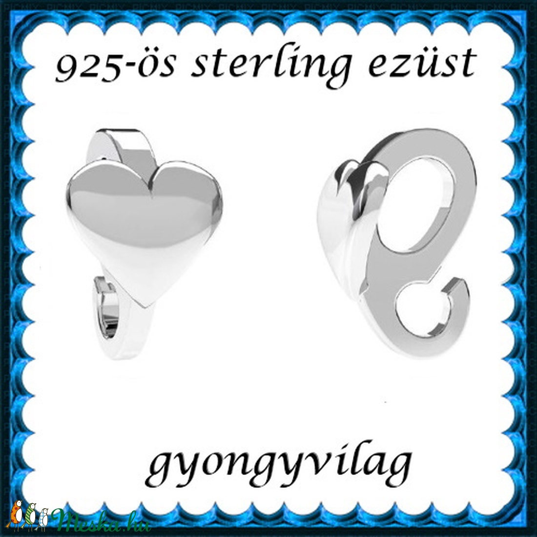 925-ös sterling ezüst ékszerkellék: medáltartó, medálkapocs EMK 98 AG - gyöngy, ékszerkellék - egyéb alkatrész - Meska.hu 925-ös sterling ezüst ékszerkellék: medáltartó, medálkapocs EMK 98 AG - gyöngy, ékszerkellék - egyéb alkatrész - Meska.hu