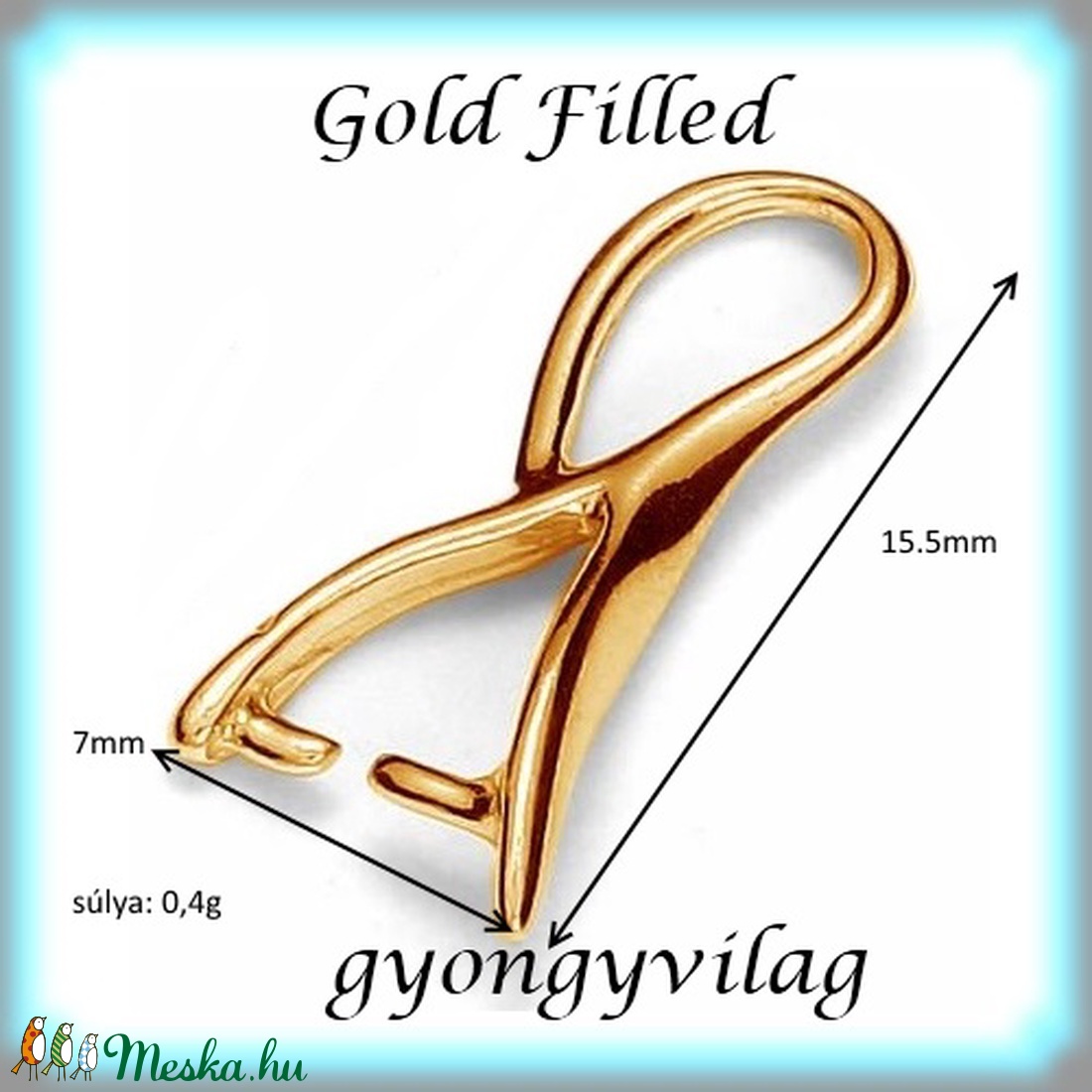 925-ös sterling ezüst ékszerkellék: medáltartó, medálkapocs EMK 45g Gold Filled - gyöngy, ékszerkellék - egyéb alkatrész - Meska.hu 925-ös sterling ezüst ékszerkellék: medáltartó, medálkapocs EMK 45g Gold Filled - gyöngy, ékszerkellék - egyéb alkatrész - Meska.hu