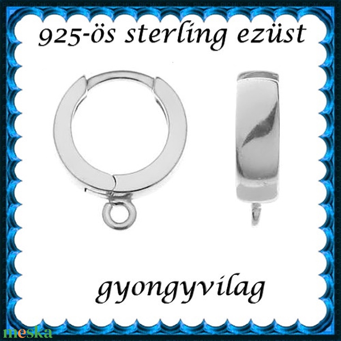925-ös sterling ezüst ékszerkellék: fülbevalóalap biztonsági kapoccsal EFK K 34E - gyöngy, ékszerkellék - egyéb alkatrész - Meska.hu 925-ös sterling ezüst ékszerkellék: fülbevalóalap biztonsági kapoccsal EFK K 34E - gyöngy, ékszerkellék - egyéb alkatrész - Meska.hu