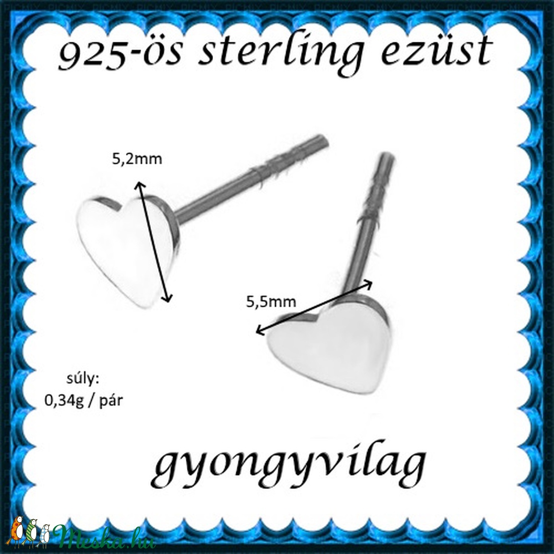 925-ös sterling ezüst: fülbevaló EF 12 - ékszer - fülbevaló - pötty fülbevaló - Meska.hu 925-ös sterling ezüst: fülbevaló EF 12 - ékszer - fülbevaló - pötty fülbevaló - Meska.hu