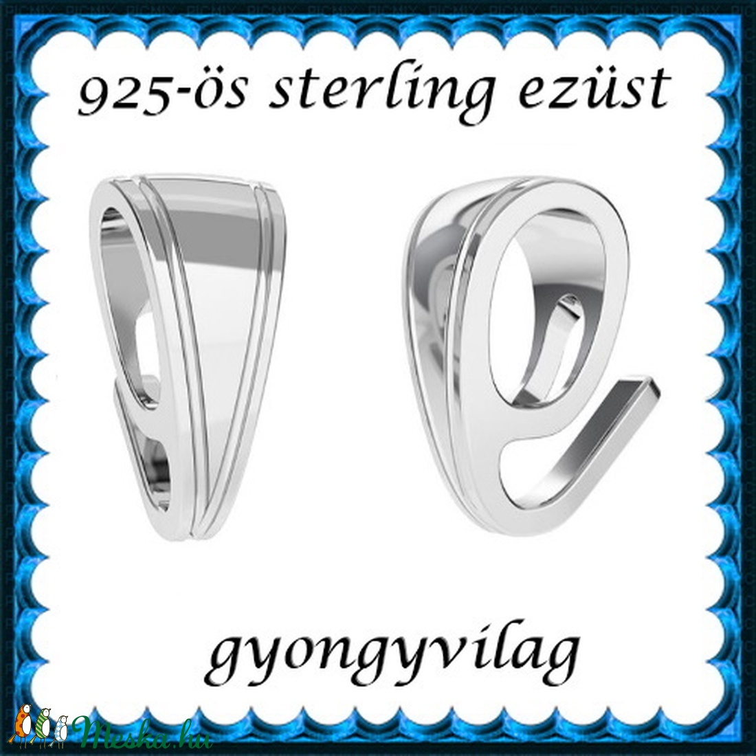 925-ös sterling ezüst ékszerkellék: medáltartó, medálkapocs EMK 100 - kellékek & szerszámok - ékszerkellék - medáltartó, medálkapocs - Meska.hu 925-ös sterling ezüst ékszerkellék: medáltartó, medálkapocs EMK 100 - kellékek & szerszámok - ékszerkellék - medáltartó, medálkapocs - Meska.hu