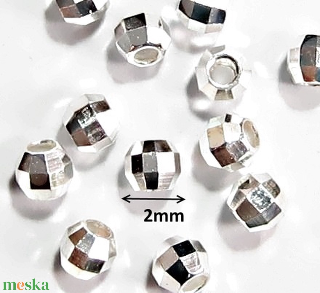 925-ös sterling ezüst ékszerkellék: köztes / gyöngy / dísz  EKÖ 15 2 mm - kellékek & szerszámok - gyöngyfűzés kellékek - fém köztesek - Meska.hu