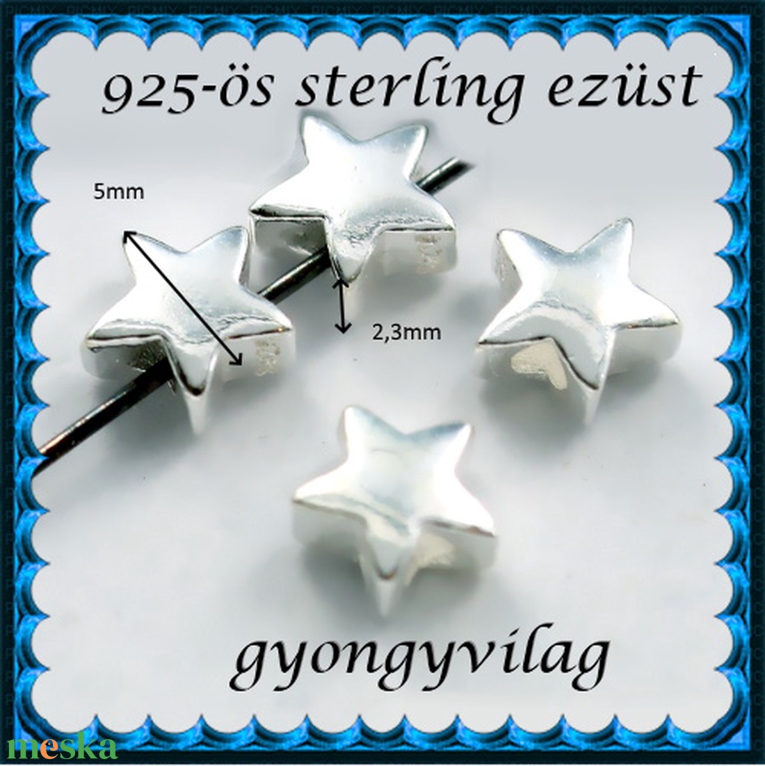 925-ös sterling ezüst ékszerkellék: köztes / gyöngy / dísz EKÖ 30 - kellékek & szerszámok - gyöngyfűzés kellékek - fém köztesek - Meska.hu 925-ös sterling ezüst ékszerkellék: köztes / gyöngy / dísz EKÖ 30 - kellékek & szerszámok - gyöngyfűzés kellékek - fém köztesek - Meska.hu