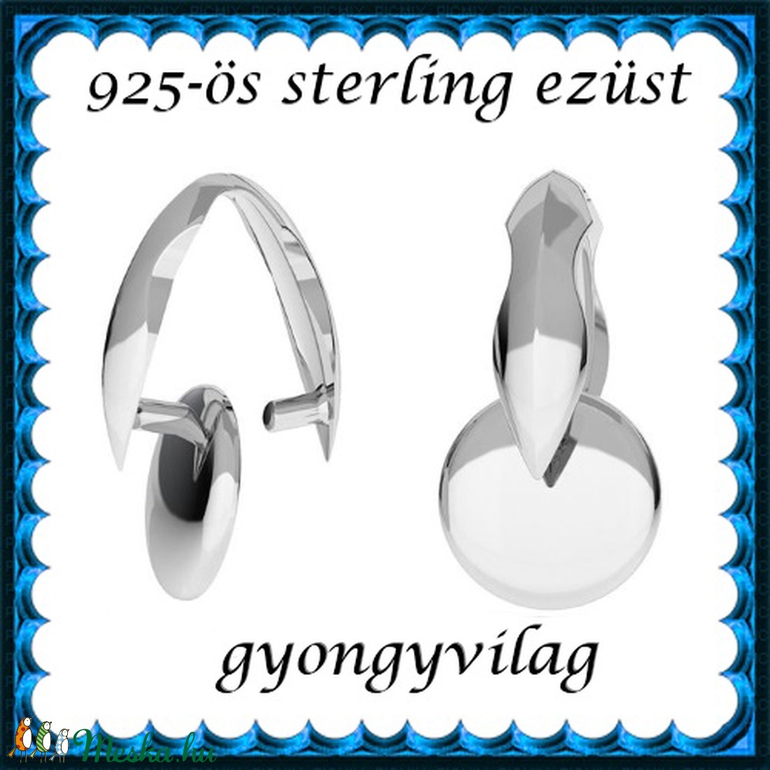 925-ös ezüst medálkapocs EMK 82e - kellékek & szerszámok - ékszerkellék - medáltartó, medálkapocs - Meska.hu 925-ös ezüst medálkapocs EMK 82e - kellékek & szerszámok - ékszerkellék - medáltartó, medálkapocs - Meska.hu