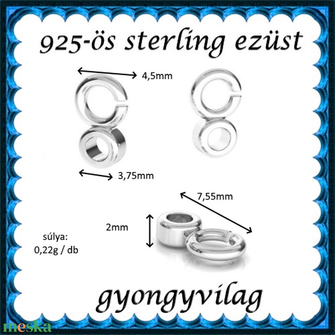 925-ös sterling ezüst ékszerkellék: medáltartó, medálkapocs EMT 36 - gyöngy, ékszerkellék - egyéb alkatrész - Meska.hu 925-ös sterling ezüst ékszerkellék: medáltartó, medálkapocs EMT 36 - gyöngy, ékszerkellék - egyéb alkatrész - Meska.hu