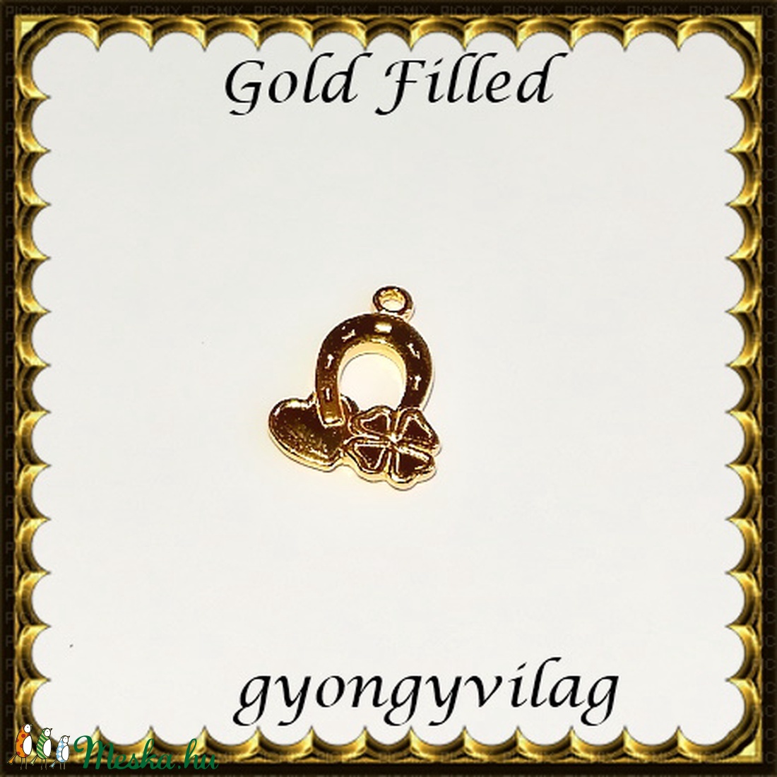 925-ös sterling ezüst ékszerkellék: medál / pandora / fityegő EM-F 28g - kellékek & szerszámok - gyöngyfűzés kellékek - cabochon - Meska.hu