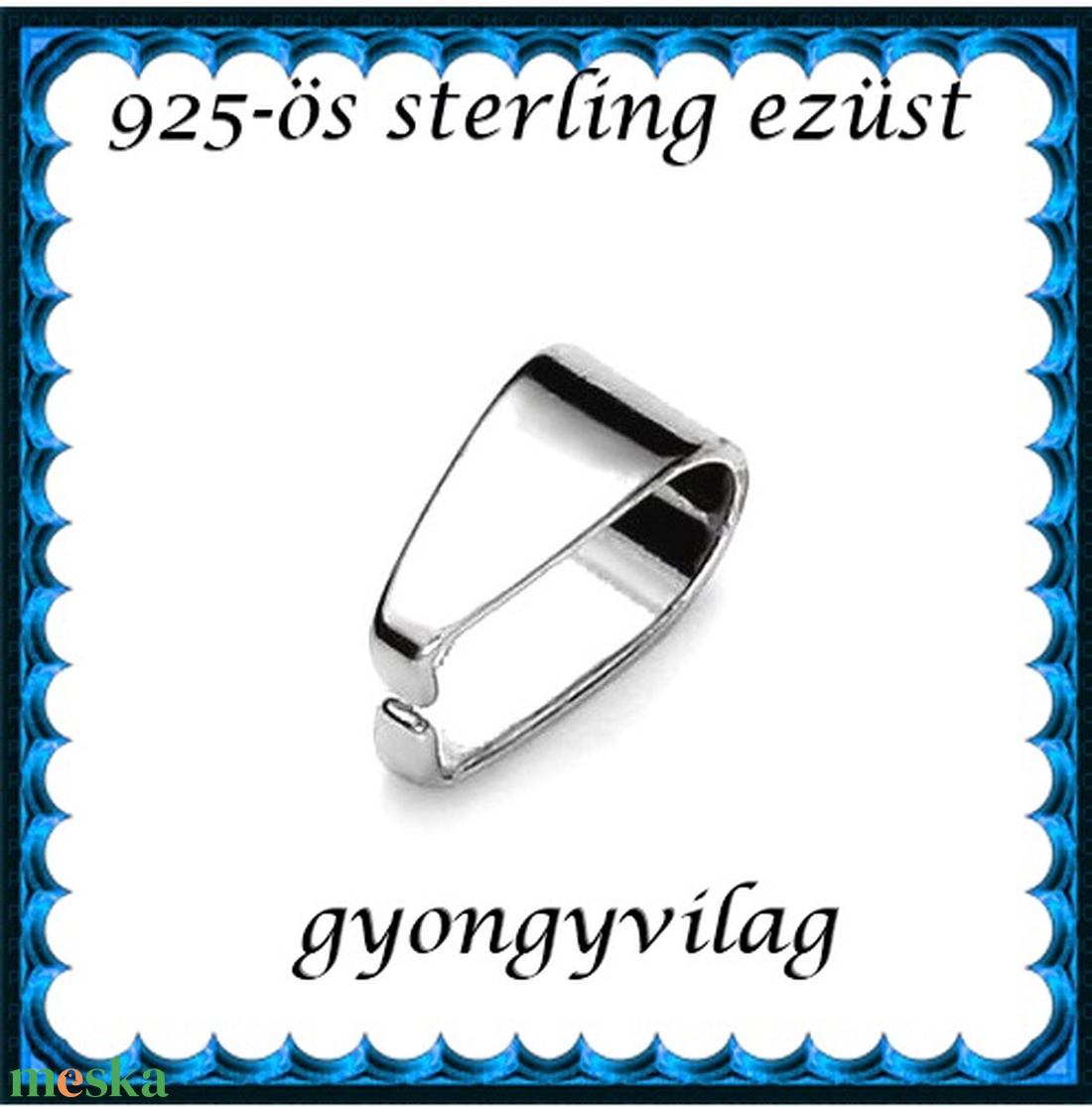 925-ös sterling ezüst ékszerkellék: medáltartó, medálkapocs EMK 79 - gyöngy, ékszerkellék - egyéb alkatrész - Meska.hu 925-ös sterling ezüst ékszerkellék: medáltartó, medálkapocs EMK 79 - gyöngy, ékszerkellék - egyéb alkatrész - Meska.hu
