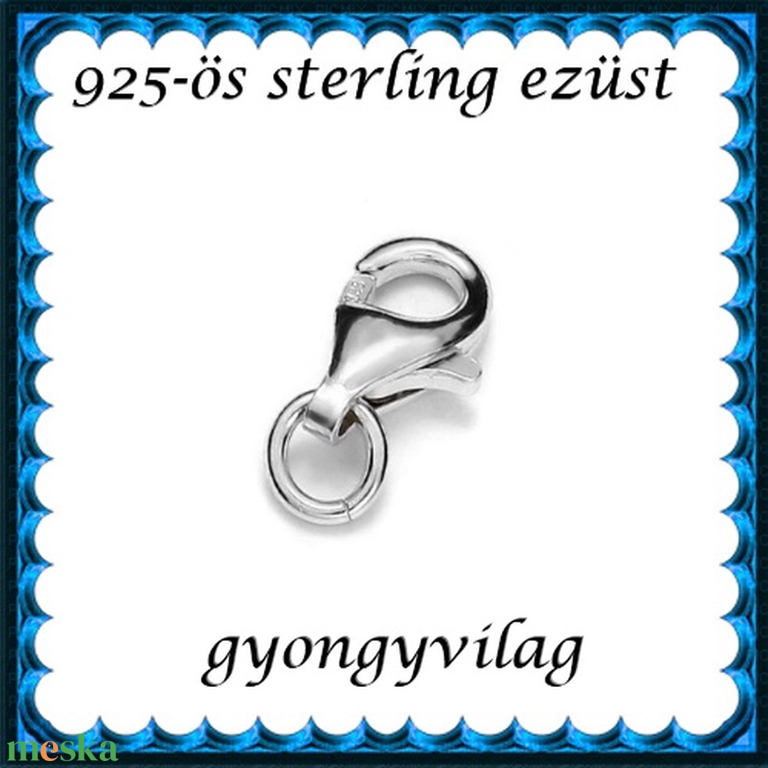 925-ös sterling ezüst ékszerkellék: lánckalocs ELK 1S 19-8e - gyöngy, ékszerkellék - swarovski kristályok - Meska.hu