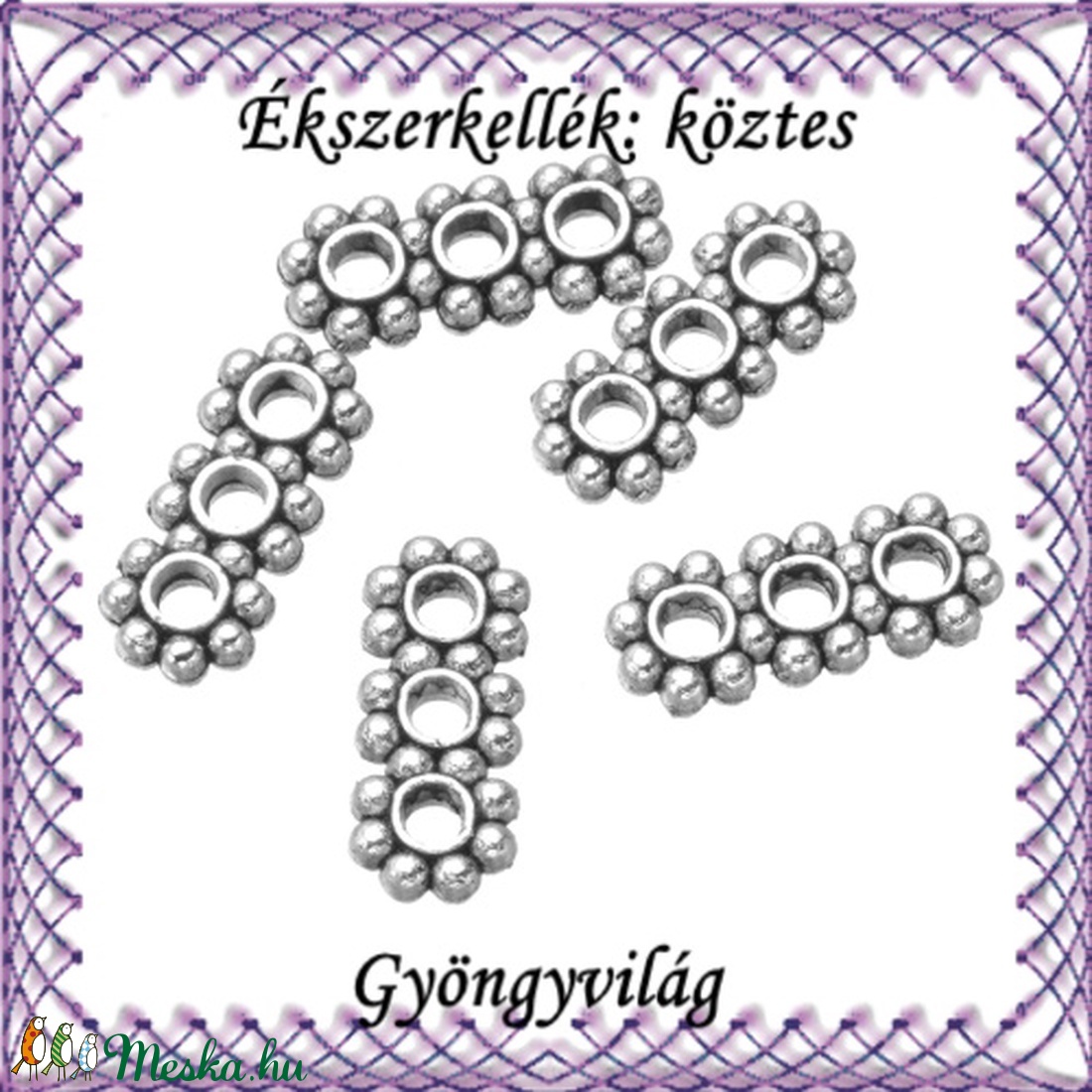 Ékszerkellék: köztes / díszítőelem / gyöngy BKÖ 3S 04e-12x5 10db - kellékek & szerszámok - gyöngyfűzés kellékek - fém köztesek - Meska.hu Ékszerkellék: köztes / díszítőelem / gyöngy BKÖ 3S 04e-12x5 10db - kellékek & szerszámok - gyöngyfűzés kellékek - fém köztesek - Meska.hu