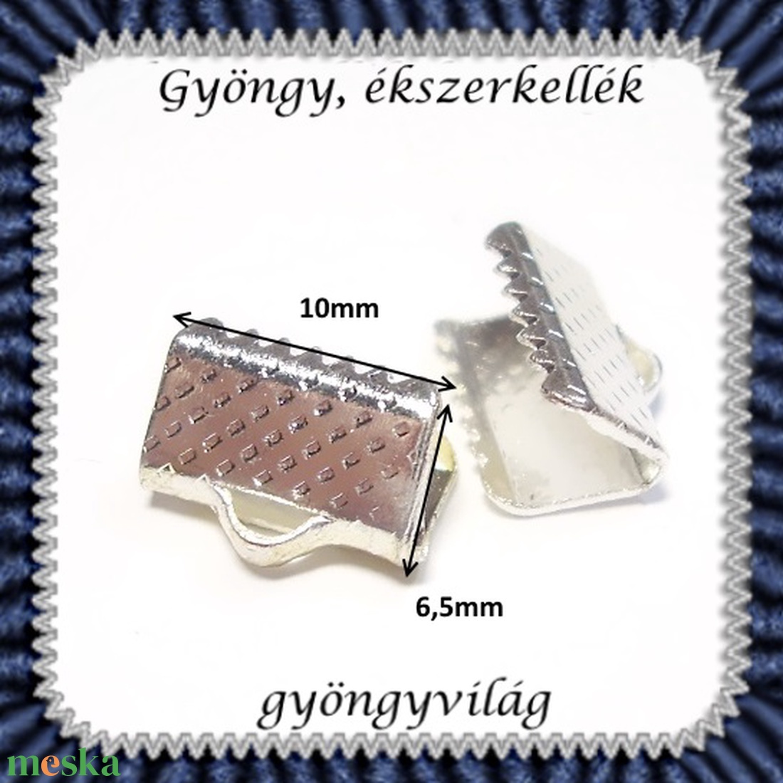 Ékszerkellék: lánckapocs BLK-V11-10r vég / szalag vég 10 db/ csomag ródiumozott - gyöngy, ékszerkellék - egyéb alkatrész - Meska.hu Ékszerkellék: lánckapocs BLK-V11-10r vég / szalag vég 10 db/ csomag ródiumozott - gyöngy, ékszerkellék - egyéb alkatrész - Meska.hu