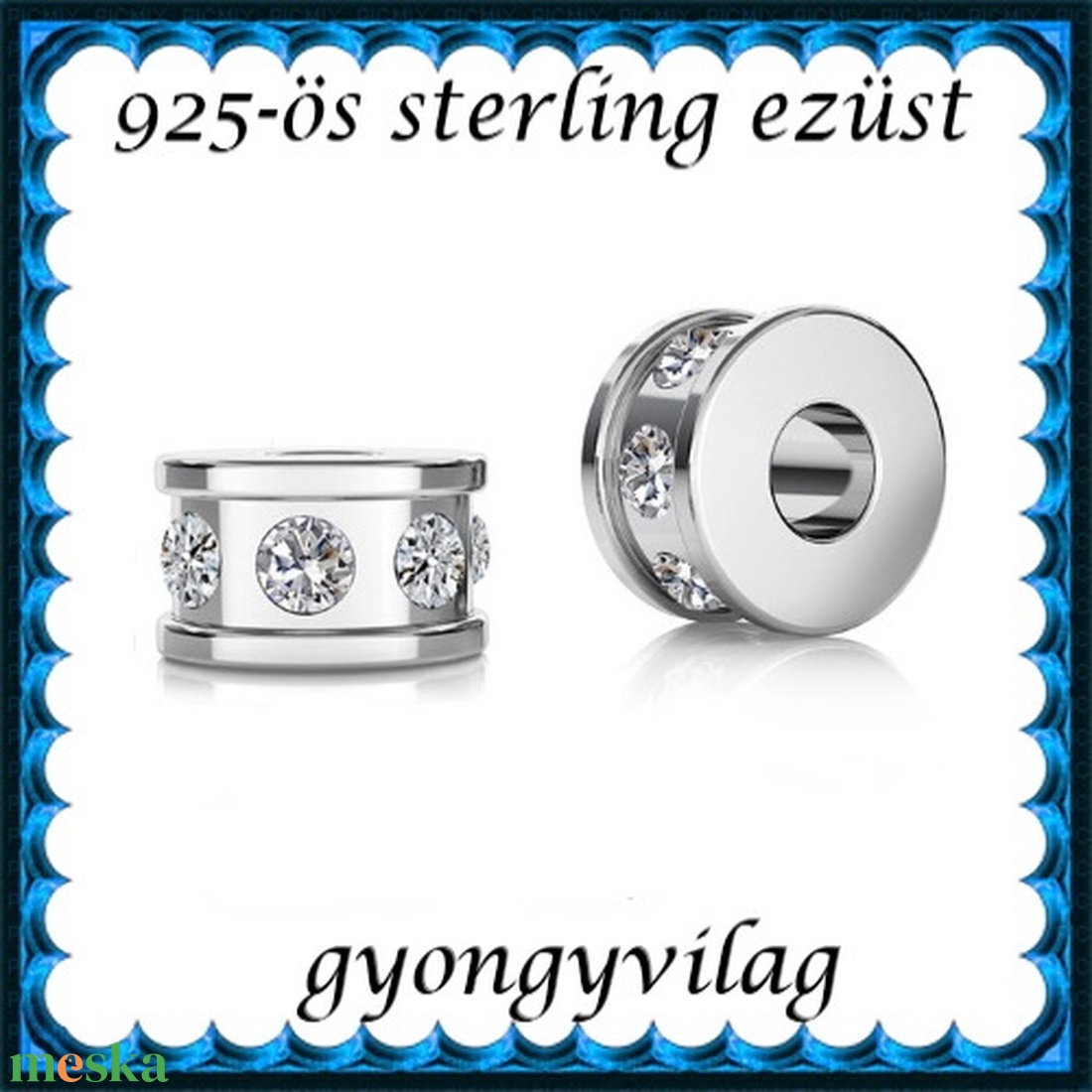 925-ös ezüst köztes / gyöngy / dísz EKÖ 91 - kellékek & szerszámok - gyöngyfűzés kellékek - fém köztesek - Meska.hu 925-ös ezüst köztes / gyöngy / dísz EKÖ 91 - kellékek & szerszámok - gyöngyfűzés kellékek - fém köztesek - Meska.hu