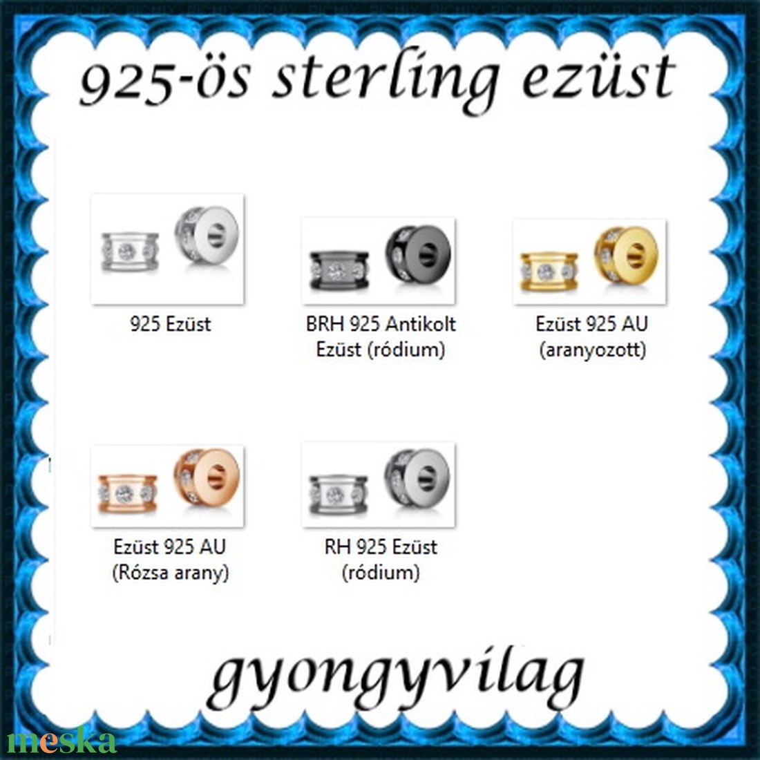 925-ös ezüst köztes / gyöngy / dísz EKÖ 91 - kellékek & szerszámok - gyöngyfűzés kellékek - fém köztesek - Meska.hu 925-ös ezüst köztes / gyöngy / dísz EKÖ 91 - kellékek & szerszámok - gyöngyfűzés kellékek - fém köztesek - Meska.hu