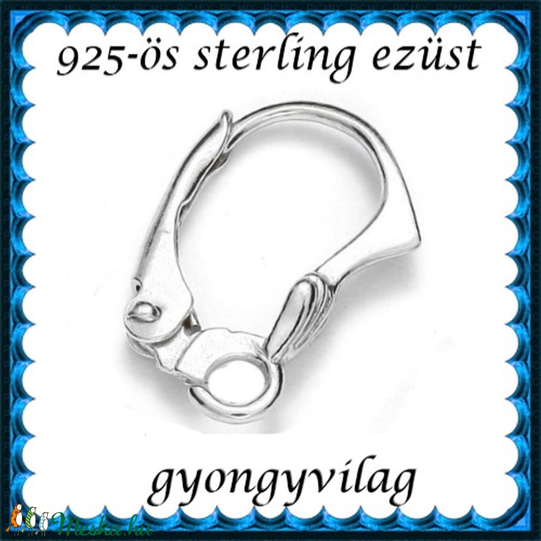 925-ös ezüst fülbevaló kapocs biztonsági kapoccsal EFK K 35 - gyöngy, ékszerkellék - egyéb alkatrész - Meska.hu 925-ös ezüst fülbevaló kapocs biztonsági kapoccsal EFK K 35 - gyöngy, ékszerkellék - egyéb alkatrész - Meska.hu