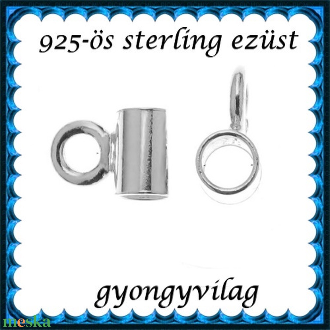 925-ös sterling ezüst ékszerkellék: medáltartó, medálkapocs EMT 39 - kellékek & szerszámok - ékszerkellék - medáltartó, medálkapocs - Meska.hu