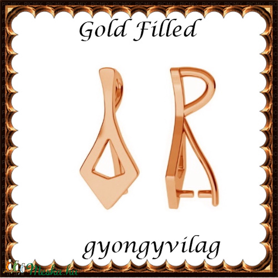 925-ös sterling ezüst ékszerkellék: medáltartó, medálkapocs EMK 86 rg Gold Filled - kellékek & szerszámok - ékszerkellék - medáltartó, medálkapocs - Meska.hu 925-ös sterling ezüst ékszerkellék: medáltartó, medálkapocs EMK 86 rg Gold Filled - kellékek & szerszámok - ékszerkellék - medáltartó, medálkapocs - Meska.hu