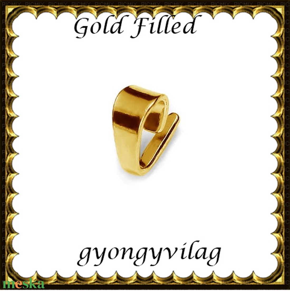 925-ös sterling ezüst ékszerkellék: medáltartó, medálkapocs EMK 72 g Gold Filled - gyöngy, ékszerkellék - egyéb alkatrész - Meska.hu 925-ös sterling ezüst ékszerkellék: medáltartó, medálkapocs EMK 72 g Gold Filled - gyöngy, ékszerkellék - egyéb alkatrész - Meska.hu