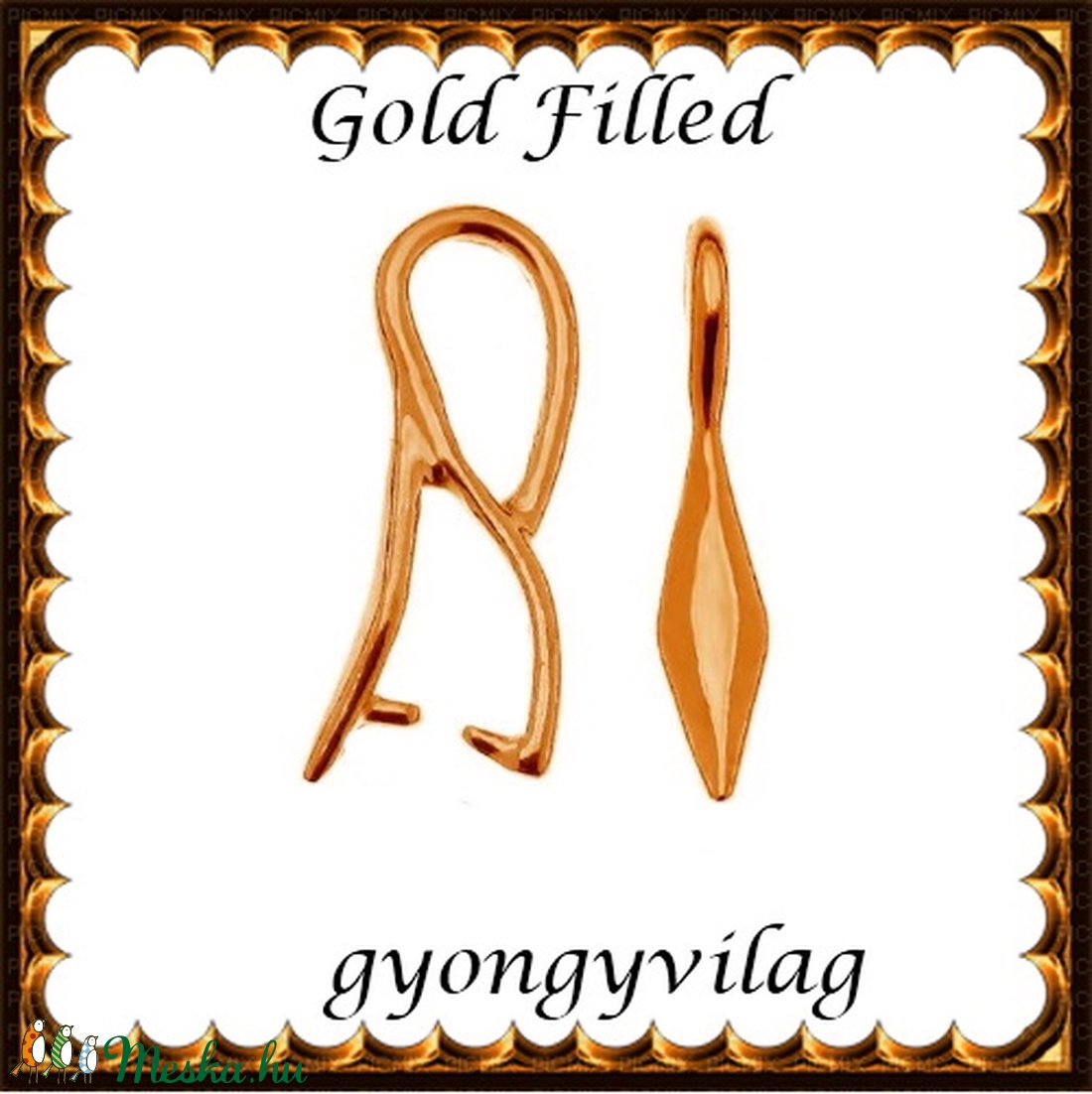 925-ös sterling ezüst ékszerkellék: medáltartó, medálkapocs EMK 78rg Gold Filled - gyöngy, ékszerkellék - egyéb alkatrész - Meska.hu 925-ös sterling ezüst ékszerkellék: medáltartó, medálkapocs EMK 78rg Gold Filled - gyöngy, ékszerkellék - egyéb alkatrész - Meska.hu