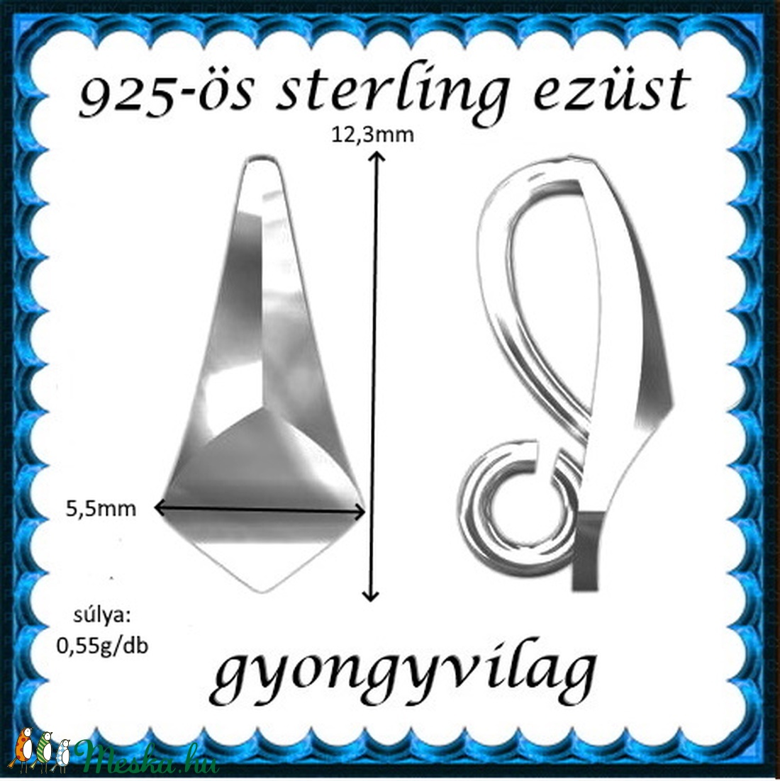 925-ös ezüst medálkapocs EMK 106e - kellékek & szerszámok - ékszerkellék - medáltartó, medálkapocs - Meska.hu 925-ös ezüst medálkapocs EMK 106e - kellékek & szerszámok - ékszerkellék - medáltartó, medálkapocs - Meska.hu