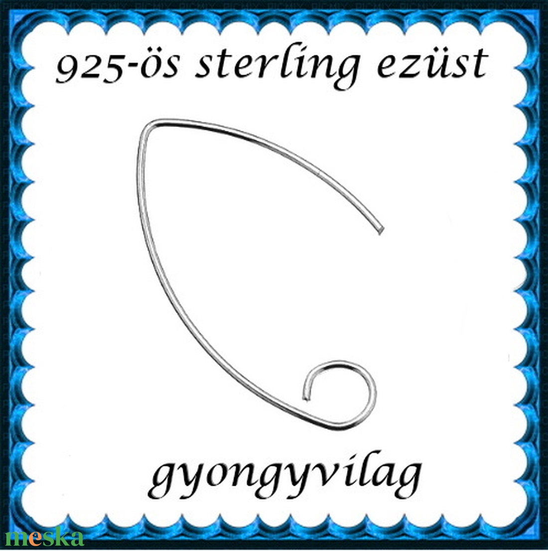 925-ös sterling ezüst ékszerkellék: fülbevaló kapocs, akasztós EFK A 50-2 - kellékek & szerszámok - ékszerkellék - fülbevaló kapocs - Meska.hu 925-ös sterling ezüst ékszerkellék: fülbevaló kapocs, akasztós EFK A 50-2 - kellékek & szerszámok - ékszerkellék - fülbevaló kapocs - Meska.hu