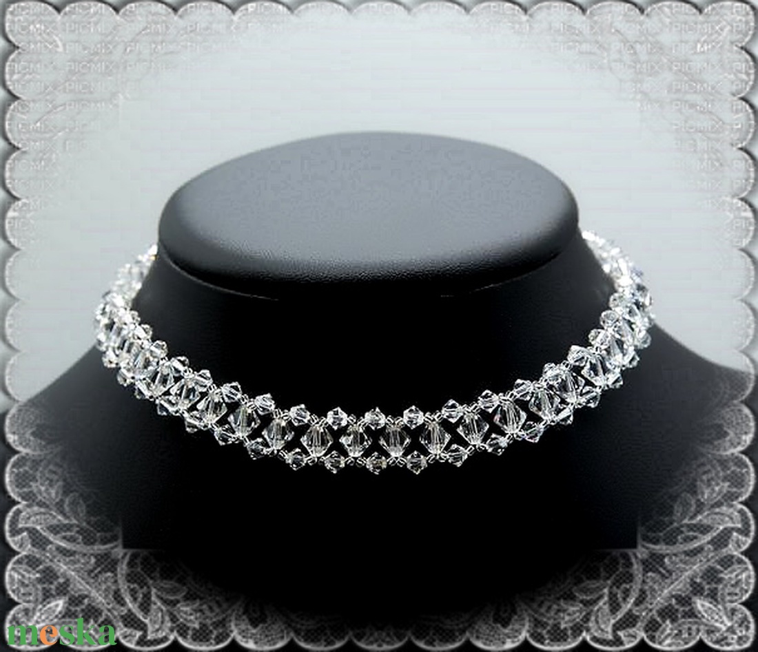 Esküvői, menyasszonyi choker lánc, swarovszki kristály SL-ESW04-1 - ékszer - nyaklánc - medál nélküli nyaklánc - Meska.hu Esküvői, menyasszonyi choker lánc, swarovszki kristály SL-ESW04-1 - ékszer - nyaklánc - medál nélküli nyaklánc - Meska.hu