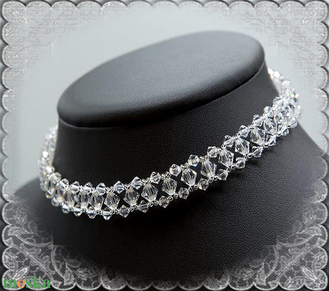 Esküvői, menyasszonyi choker lánc, swarovszki kristály SL-ESW04-1 - ékszer - nyaklánc - medál nélküli nyaklánc - Meska.hu Esküvői, menyasszonyi choker lánc, swarovszki kristály SL-ESW04-1 - ékszer - nyaklánc - medál nélküli nyaklánc - Meska.hu