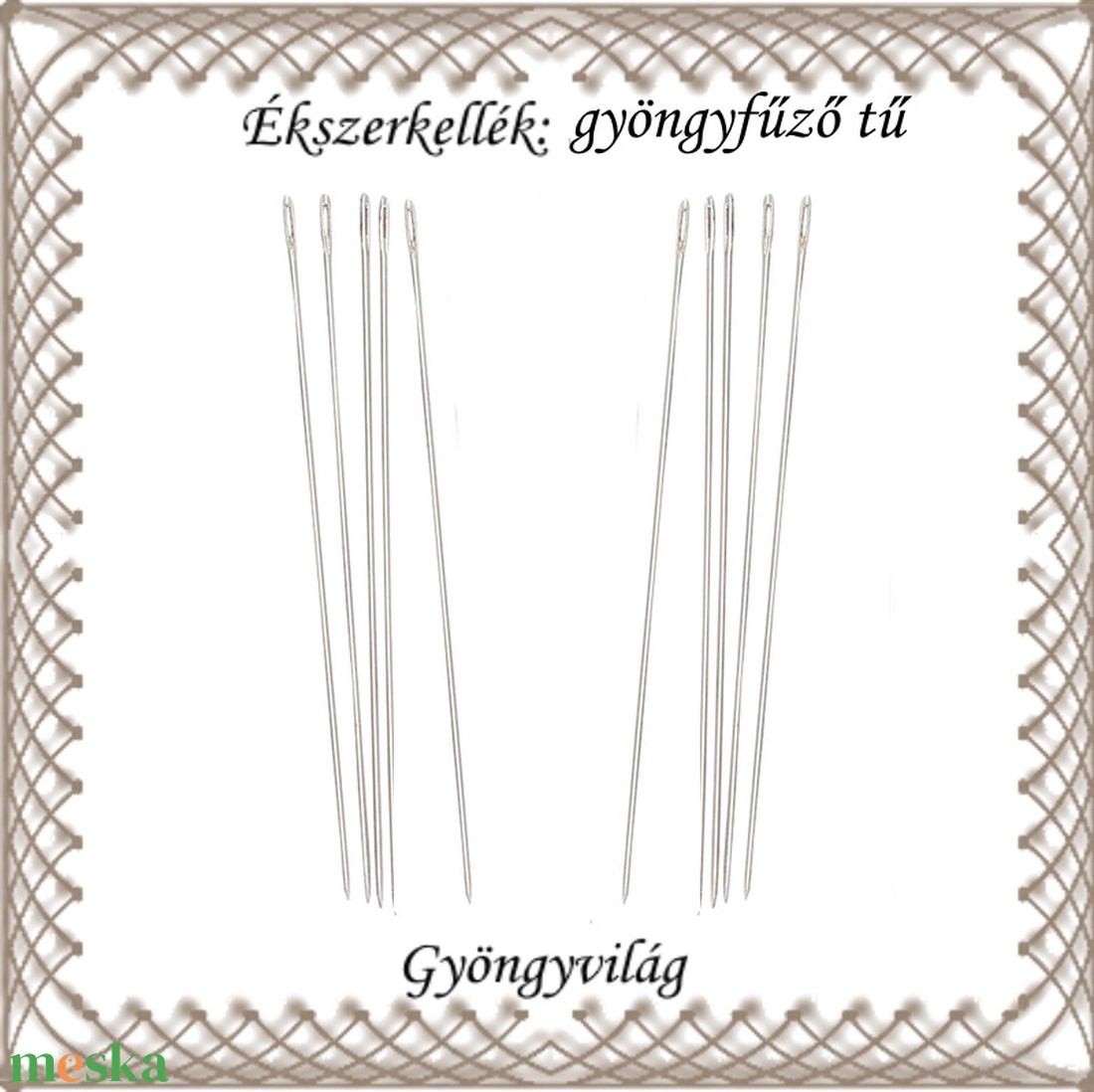 Ékszerkellék: Gyöngyfűző tű BFE 03 10db /csomag - gyöngy, ékszerkellék - egyéb alkatrész - Meska.hu Ékszerkellék: Gyöngyfűző tű BFE 03 10db /csomag - gyöngy, ékszerkellék - egyéb alkatrész - Meska.hu