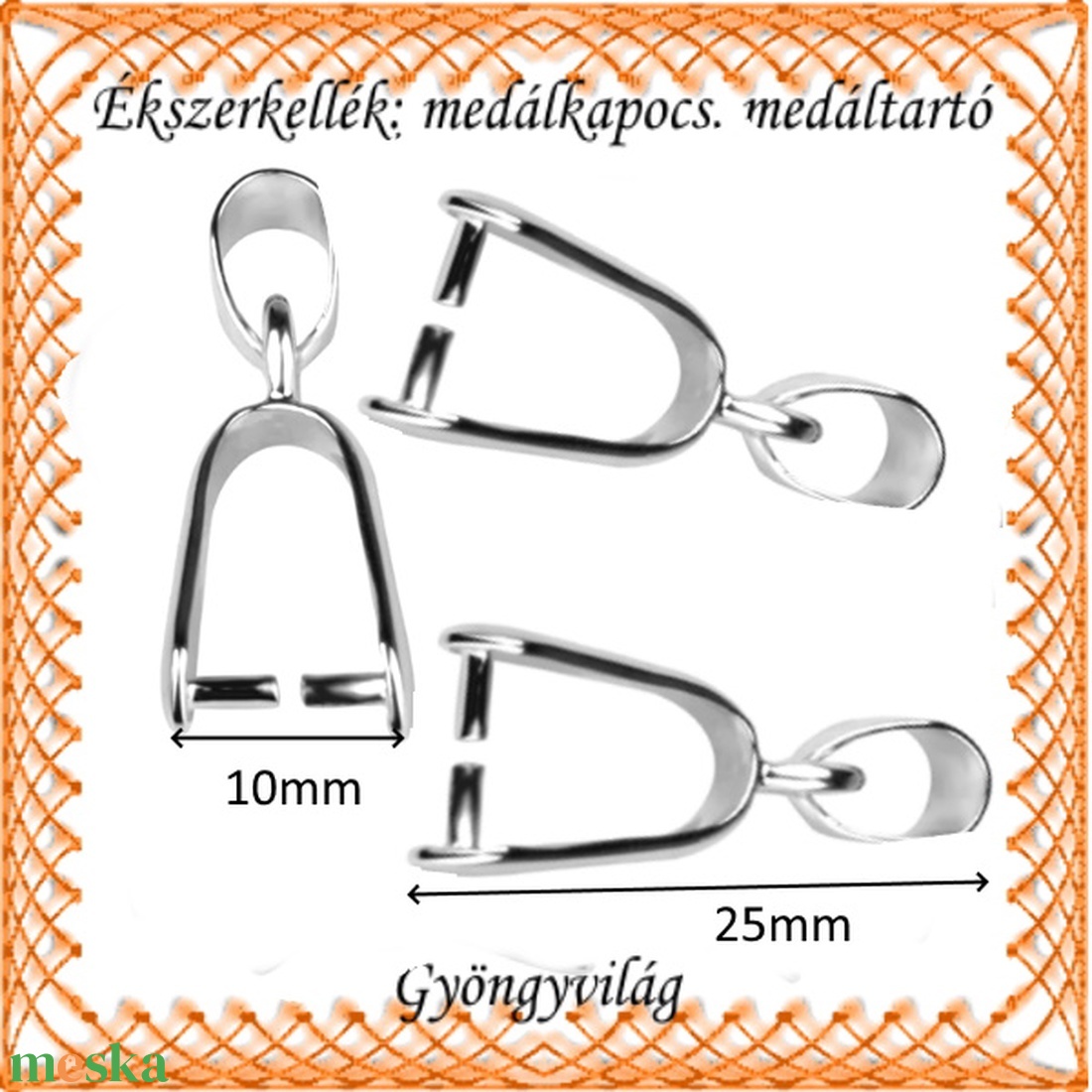 Ezüstözött medálkapocs 3db/cs BMK 05-25 e 4db/csomag - kellékek & szerszámok - ékszerkellék - medáltartó, medálkapocs - Meska.hu Ezüstözött medálkapocs 3db/cs BMK 05-25 e 4db/csomag - kellékek & szerszámok - ékszerkellék - medáltartó, medálkapocs - Meska.hu