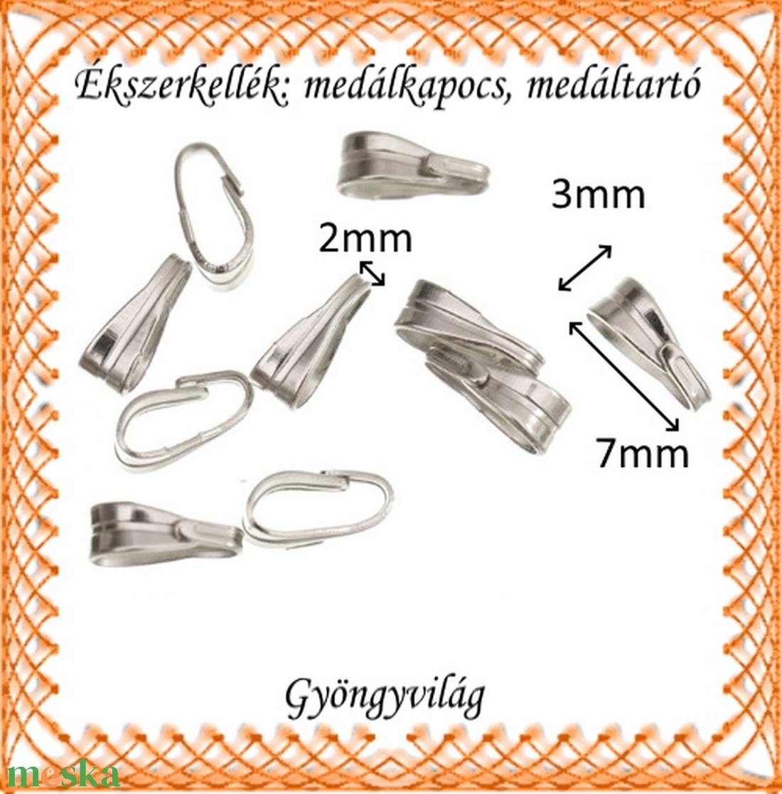 Ezüstözött medáltartó BMT 10 20db /cs - gyöngy, ékszerkellék - egyéb alkatrész - Meska.hu Ezüstözött medáltartó BMT 10 20db /cs - gyöngy, ékszerkellék - egyéb alkatrész - Meska.hu