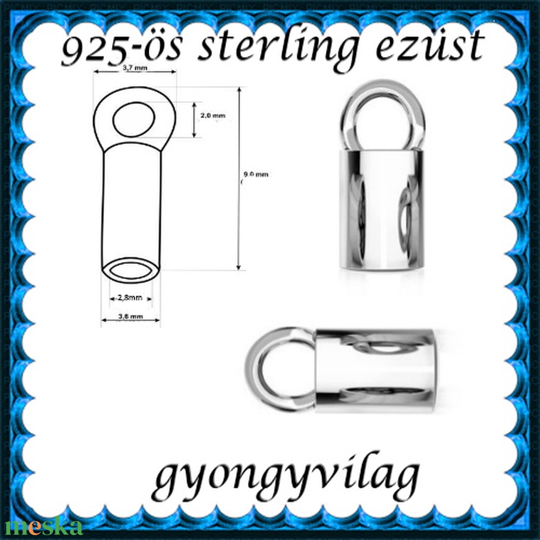 925-ös sterling ezüst ékszerkellék: láncvég + kapocs ELK K+V 04-2,8 2,8mm-es - kellékek & szerszámok - gyöngyfűzés kellékek - egyéb alkatrész - Meska.hu 925-ös sterling ezüst ékszerkellék: láncvég + kapocs ELK K+V 04-2,8 2,8mm-es - kellékek & szerszámok - gyöngyfűzés kellékek - egyéb alkatrész - Meska.hu