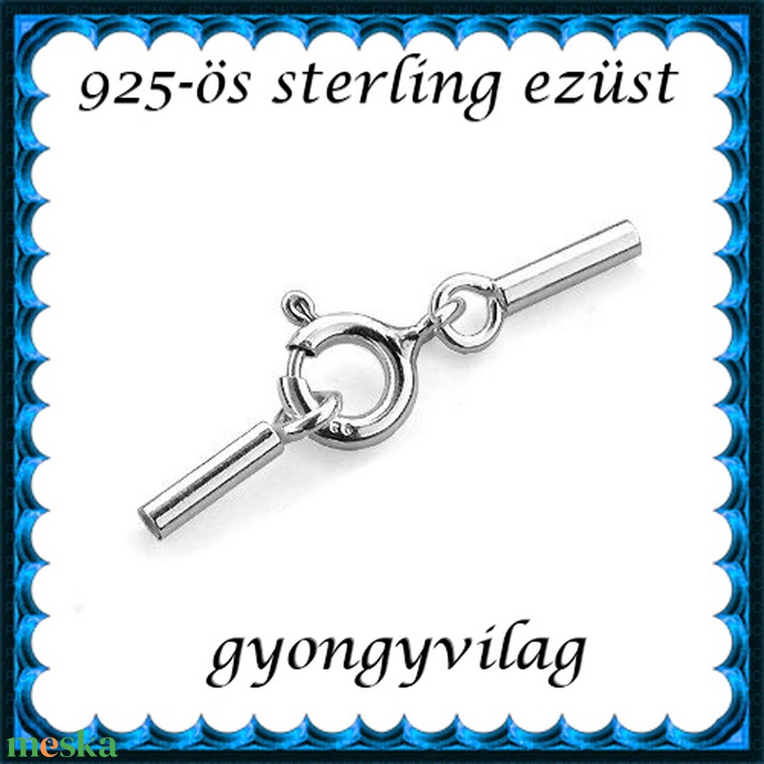 925-ös ezüst láncvég + kapocs ELK K+V 05-1 - gyöngy, ékszerkellék - egyéb alkatrész - Meska.hu 925-ös ezüst láncvég + kapocs ELK K+V 05-1 - gyöngy, ékszerkellék - egyéb alkatrész - Meska.hu