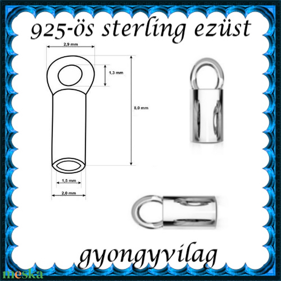 925-ös ezüst láncvég + kapocs ELK K+V 05-1,5 - kellékek & szerszámok - gyöngyfűzés kellékek - egyéb alkatrész - Meska.hu 925-ös ezüst láncvég + kapocs ELK K+V 05-1,5 - kellékek & szerszámok - gyöngyfűzés kellékek - egyéb alkatrész - Meska.hu