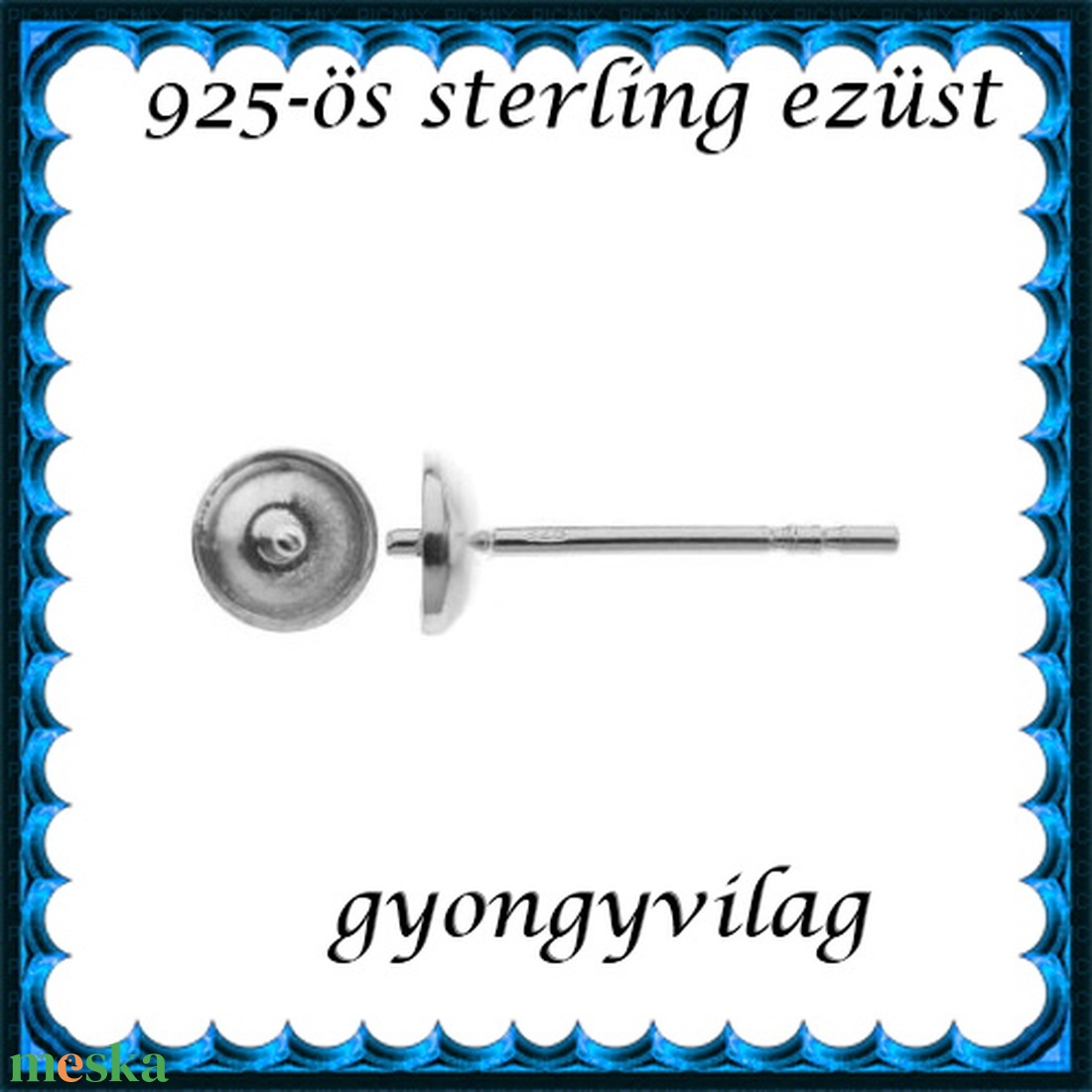 925-ös sterling ezüst ékszerkellék: fülbevaló kapocs, bedugós EFK B 12-3 - kellékek & szerszámok - ékszerkellék - fülbevaló kapocs - Meska.hu 925-ös sterling ezüst ékszerkellék: fülbevaló kapocs, bedugós EFK B 12-3 - kellékek & szerszámok - ékszerkellék - fülbevaló kapocs - Meska.hu