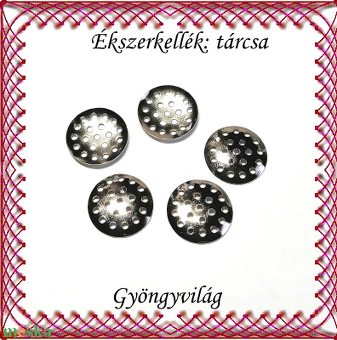 Ékszekellék: tárcsa BEK T01-15 5db/ cs - gyöngy, ékszerkellék - egyéb alkatrész - Meska.hu Ékszekellék: tárcsa BEK T01-15 5db/ cs - gyöngy, ékszerkellék - egyéb alkatrész - Meska.hu