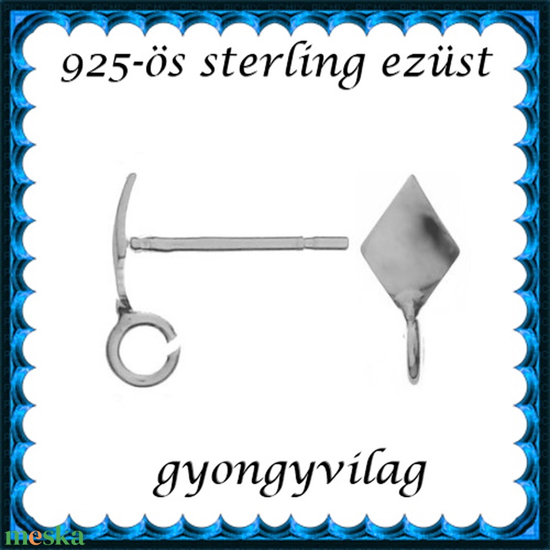 925-ös sterling ezüst ékszerkellék: fülbevaló kapocs, bedugós EFK B 52 - kellékek & szerszámok - ékszerkellék - fülbevaló kapocs - Meska.hu 925-ös sterling ezüst ékszerkellék: fülbevaló kapocs, bedugós EFK B 52 - kellékek & szerszámok - ékszerkellék - fülbevaló kapocs - Meska.hu