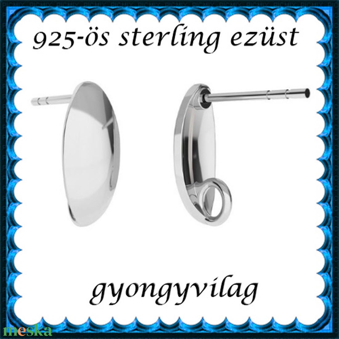 925-ös sterling ezüst ékszerkellék: fülbevaló kapocs, bedugós EFK B 53 - kellékek & szerszámok - ékszerkellék - fülbevaló kapocs - Meska.hu 925-ös sterling ezüst ékszerkellék: fülbevaló kapocs, bedugós EFK B 53 - kellékek & szerszámok - ékszerkellék - fülbevaló kapocs - Meska.hu