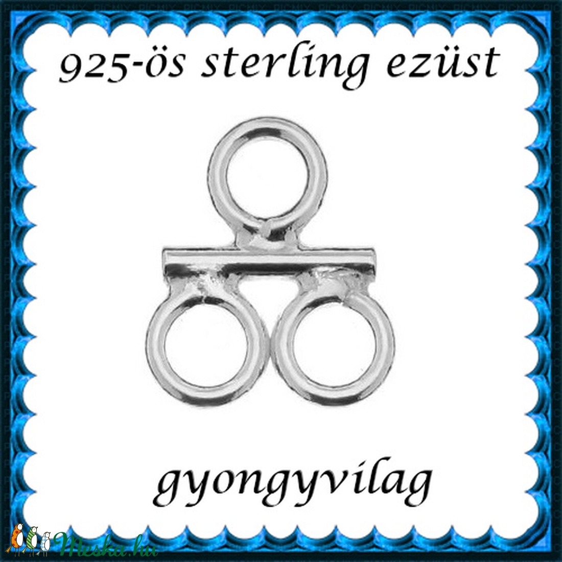 925-ös sterling ezüst ékszerkellék: kandeláber/ továbbépíthető EKA 62 - kellékek & szerszámok - gyöngyfűzés kellékek - egyéb alkatrész - Meska.hu