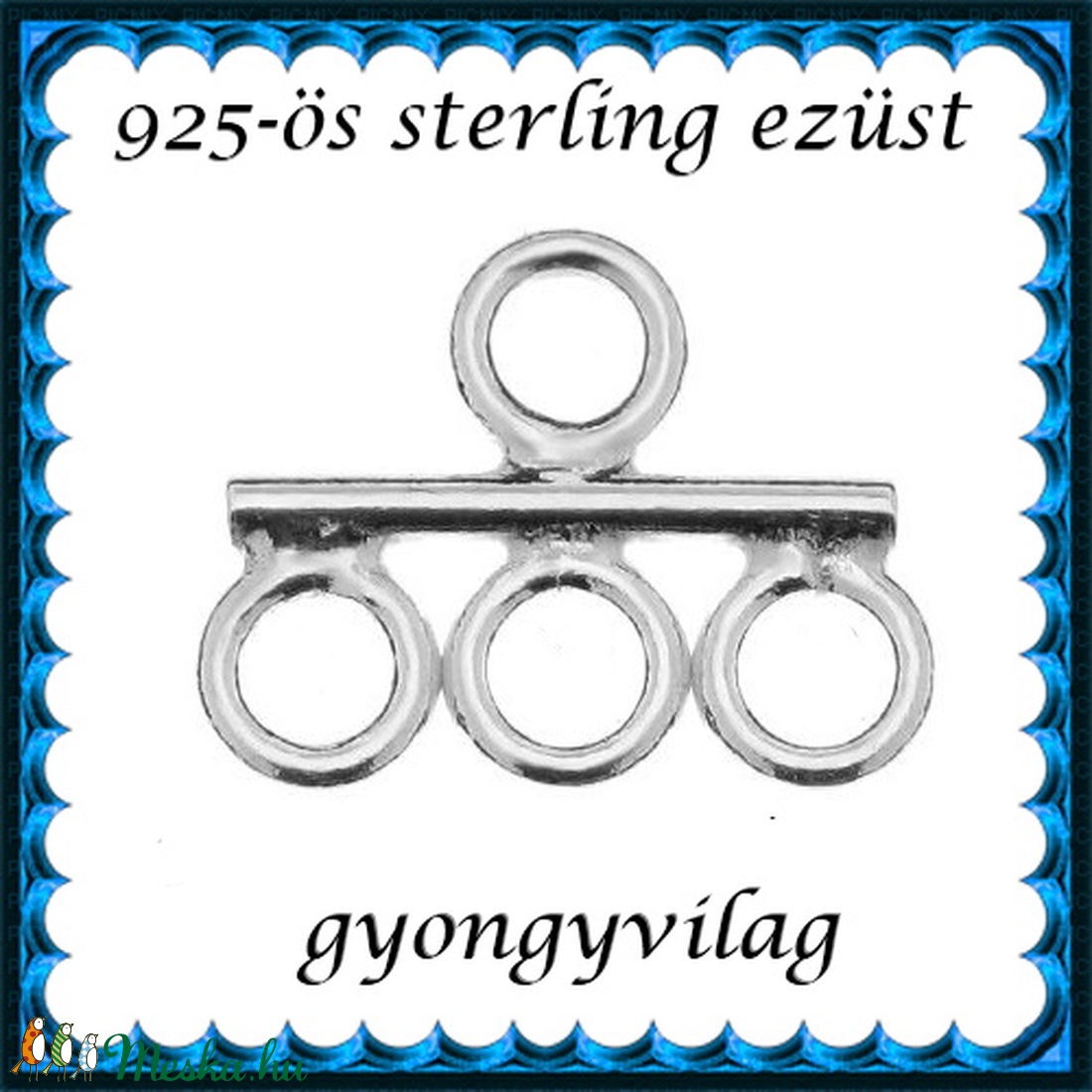 925-ös sterling ezüst ékszerkellék: kandeláber/ továbbépíthető EKA 63 - kellékek & szerszámok - gyöngyfűzés kellékek - egyéb alkatrész - Meska.hu