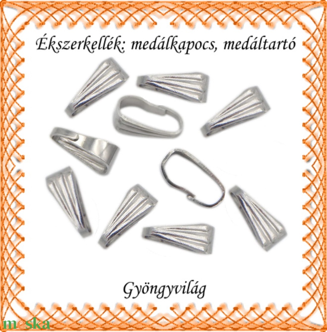Ródiumozotttt medáltartó BMT 12-9r 10db /cs - gyöngy, ékszerkellék - egyéb alkatrész - Meska.hu Ródiumozotttt medáltartó BMT 12-9r 10db /cs - gyöngy, ékszerkellék - egyéb alkatrész - Meska.hu