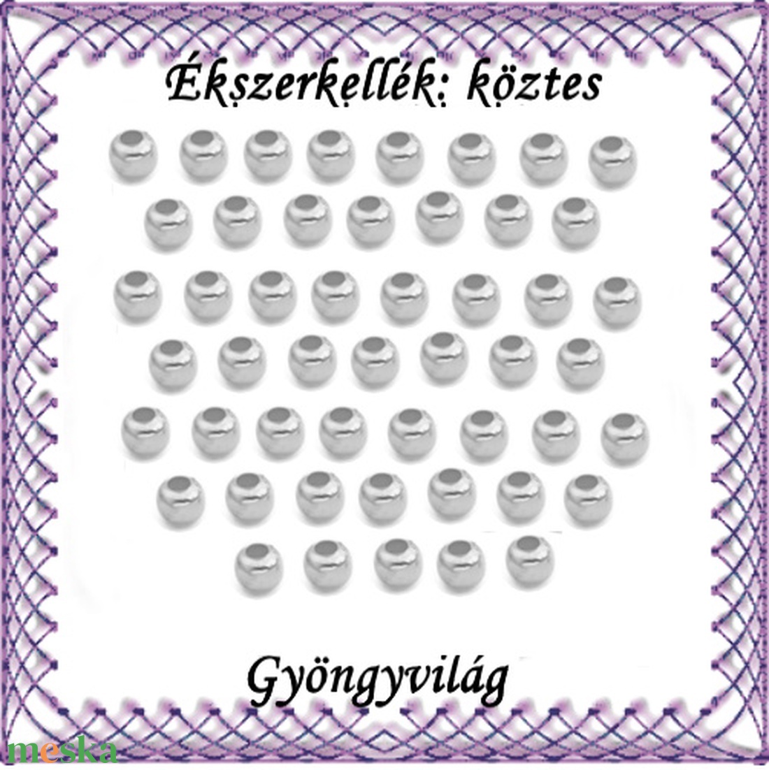 Ékszerkellék: köztes / díszítőelem / gyöngy BKÖ 1S 05-3e 100db/csomag - kellékek & szerszámok - gyöngyfűzés kellékek - fém köztesek - Meska.hu Ékszerkellék: köztes / díszítőelem / gyöngy BKÖ 1S 05-3e 100db/csomag - kellékek & szerszámok - gyöngyfűzés kellékek - fém köztesek - Meska.hu