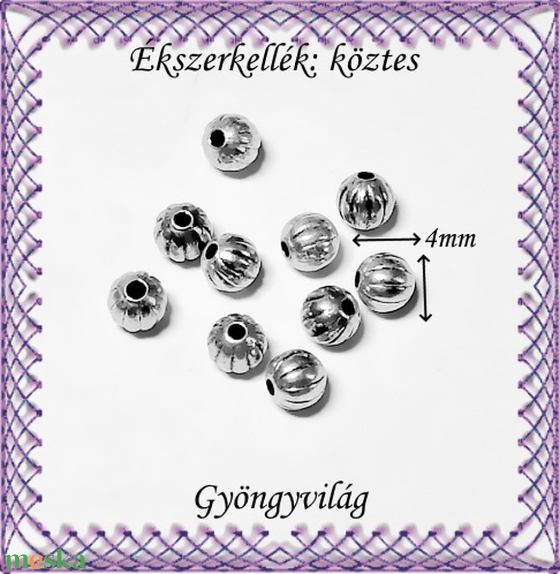 Ékszerkellék: köztes / díszítőelem / gyöngy BKÖ 1S 16-4e 10db/csomag - gyöngy, ékszerkellék - fém köztesek - Meska.hu Ékszerkellék: köztes / díszítőelem / gyöngy BKÖ 1S 16-4e 10db/csomag - gyöngy, ékszerkellék - fém köztesek - Meska.hu