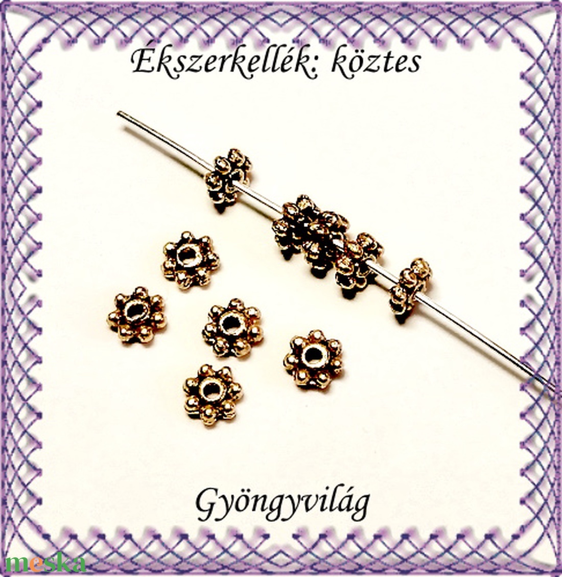 Ékszerkellék: köztes / díszítőelem / gyöngy BKÖ 1S 20-4sb 50db/csomag - kellékek & szerszámok - gyöngyfűzés kellékek - fém köztesek - Meska.hu Ékszerkellék: köztes / díszítőelem / gyöngy BKÖ 1S 20-4sb 50db/csomag - kellékek & szerszámok - gyöngyfűzés kellékek - fém köztesek - Meska.hu