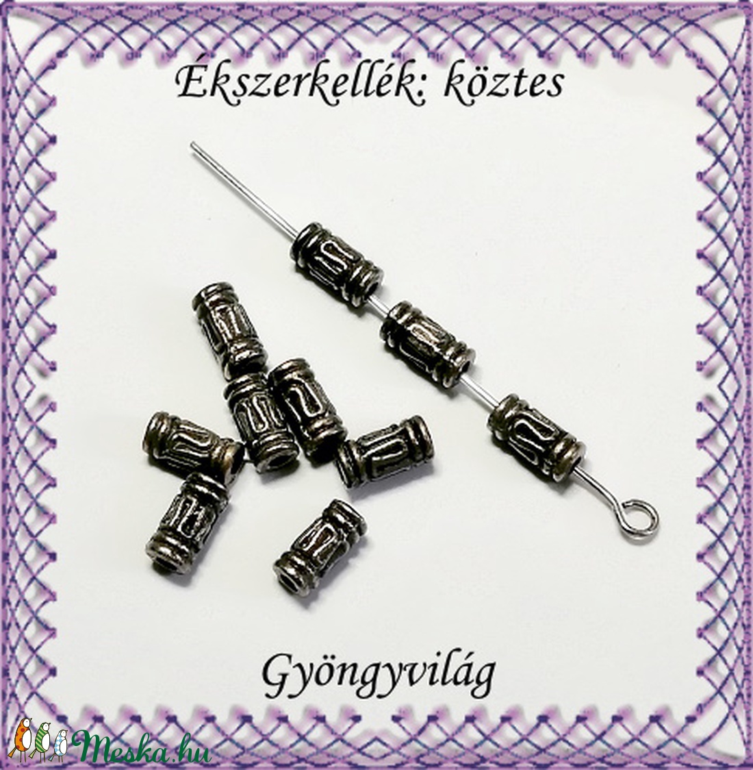 Ékszerkellék: köztes / díszítőelem / gyöngy BKÖ 1S 11-6f 20db/csomag - kellékek & szerszámok - gyöngyfűzés kellékek - egyéb alkatrész - Meska.hu
